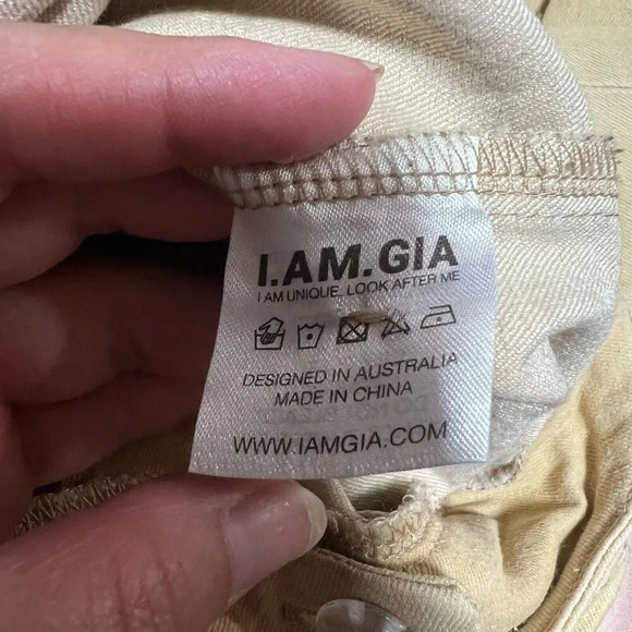 I.Am.Gia Womens Cobain Elastic Waist High Rise Jogger Pants Yellow Size Small - Picture 10 of 11